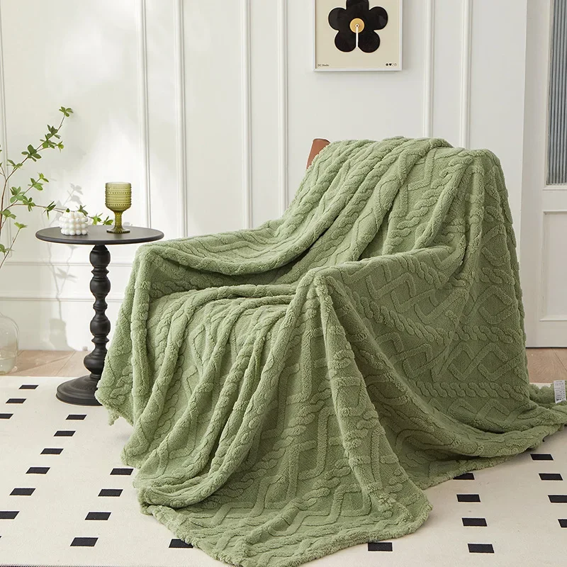 Plaid Canapé Polaire Vert
