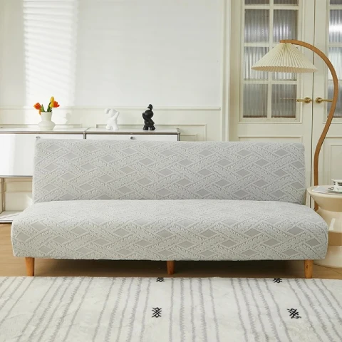 Housse pour clic clac en jacquard - gris clair
