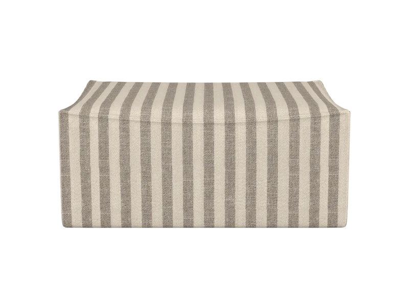 Catena Pouf Rectangular S501 - Louisiana - Sand/Off-White