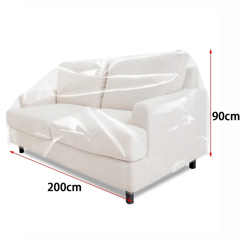 Housse de protection fauteuil et canapé en plastique transparent 100% imperméable