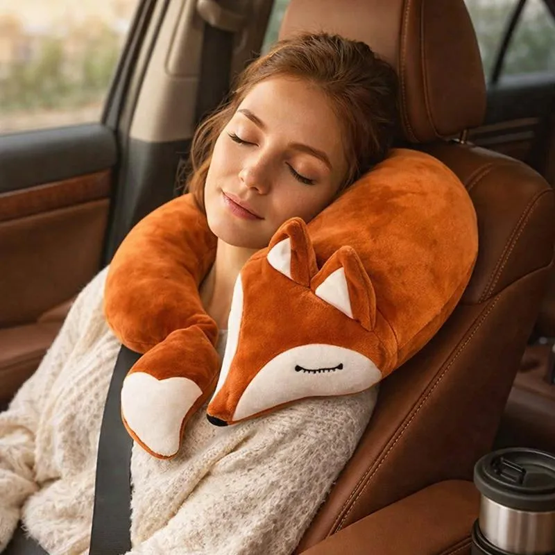 Coussin de Voyage renard marron !