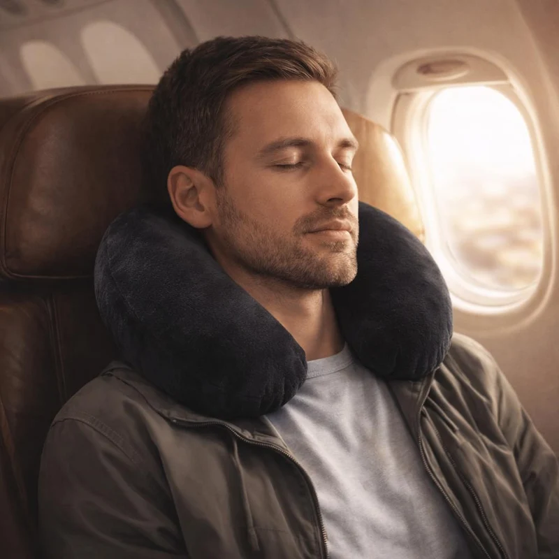 Coussin Avion Gonflable noir !