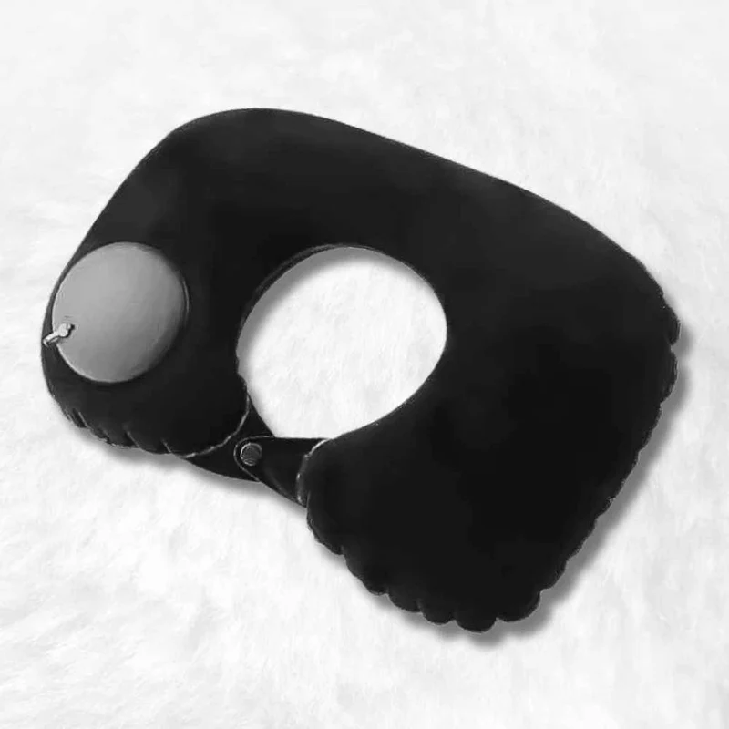 Coussin Avion Gonflable Facile noir !