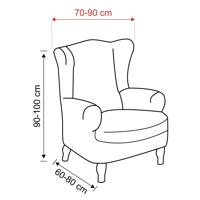 Housse Elastique Fauteuil Oreilles Duplex Kentucky