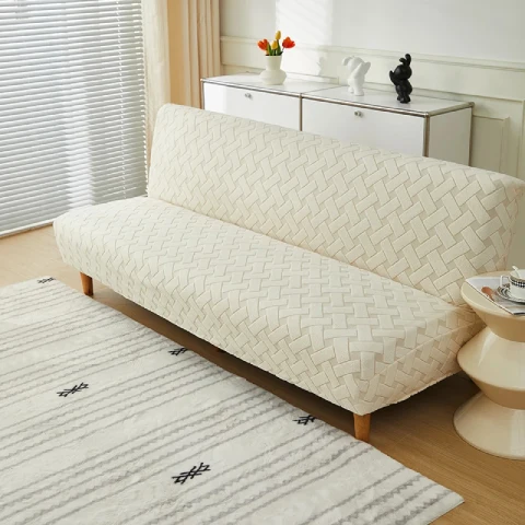 Housse de clic clac en jacquard - beige