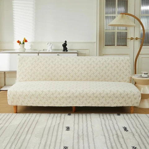 Housse de clic clac en jacquard - beige