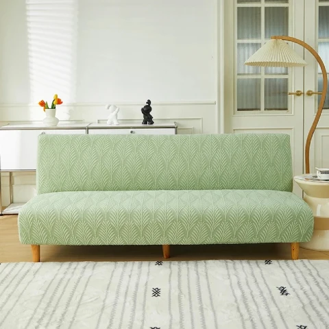 Housse clic clac en jacquard - pistache