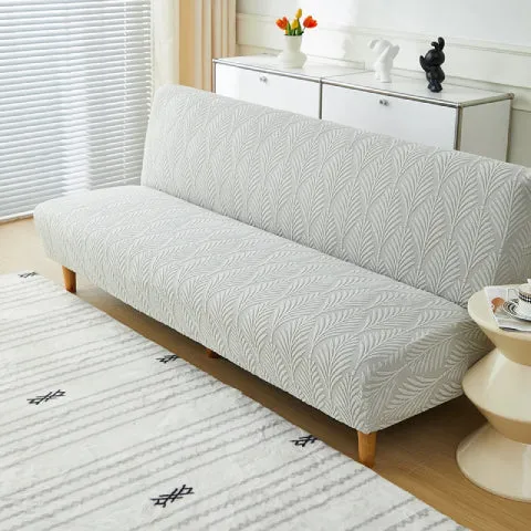 Housse clic clac en jacquard - gris clair