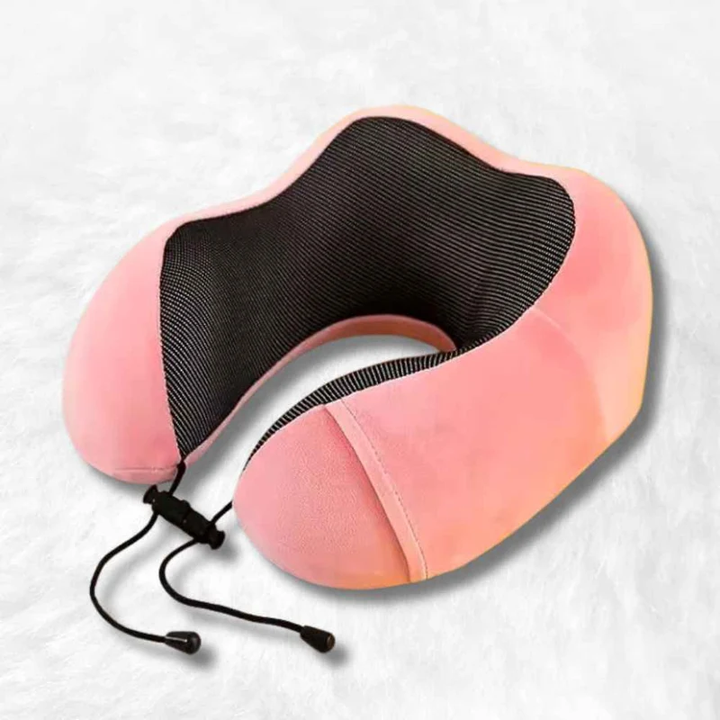 Coussin de Voyage Mémoire de Forme rose !