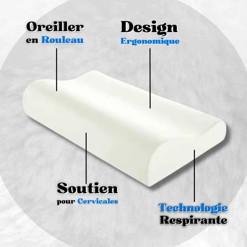 Coussin Cervical pour dormir | Lisse & Blanc !