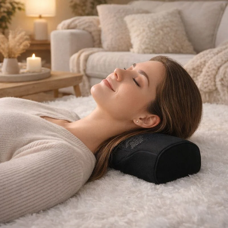 Coussin Cervical Massant Noir !