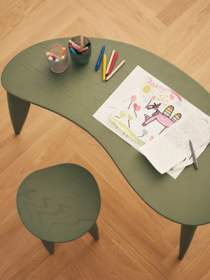 Feve Kids Stool - Elm Green