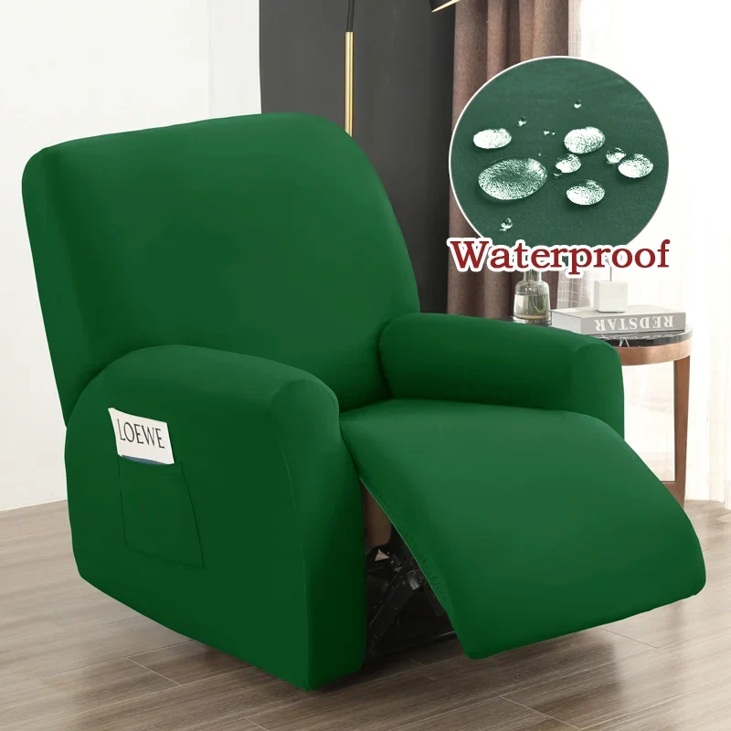 Housse de Fauteuil Relax Inclinable Couleur Unie Waterproof