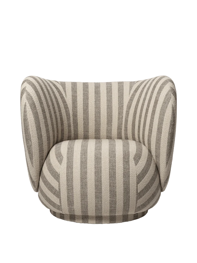 Rico Lounge Chair - Swivel - Louisiana - Sand/Off-White