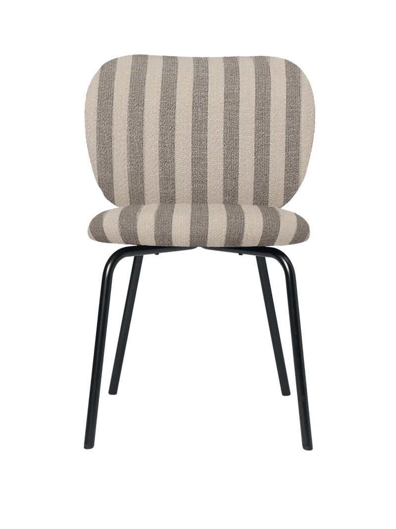 Rico Chair - Black - Louisiana - Sand/Off-White