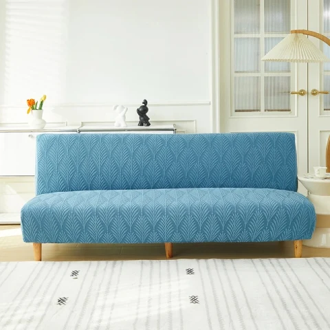 Housse clic clac en jacquard - bleu
