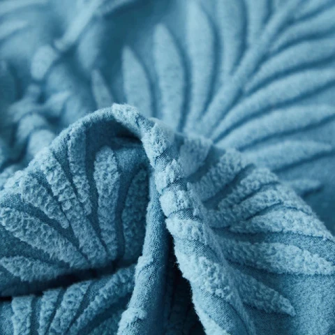 Housse clic clac en jacquard - bleu