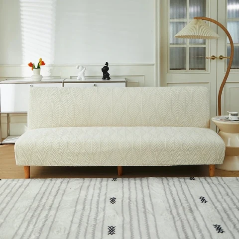 Housse clic clac en jacquard - beige