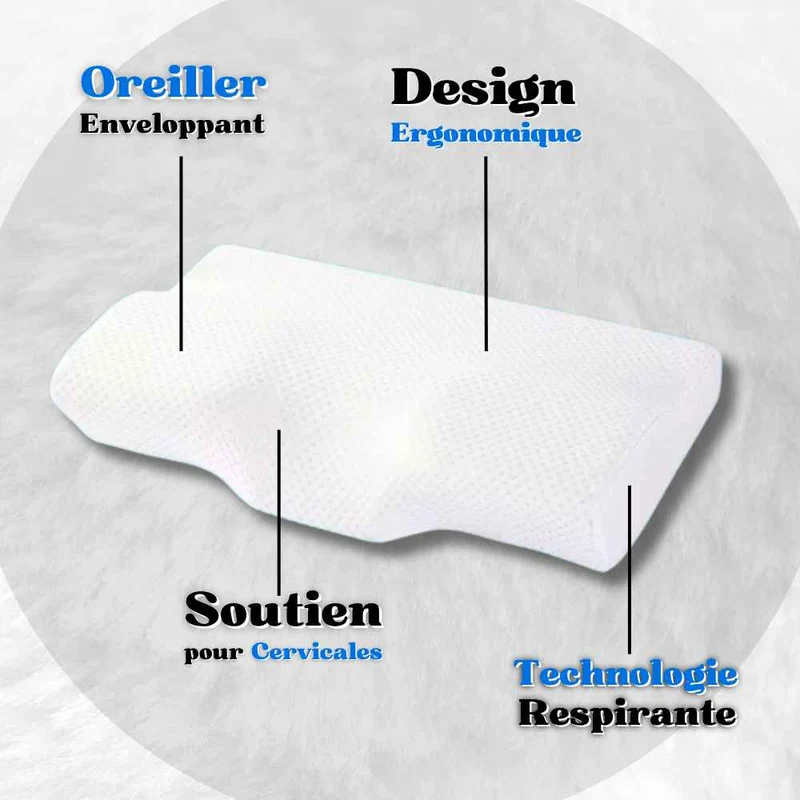 Coussin Cervical Ergonomique blanc !