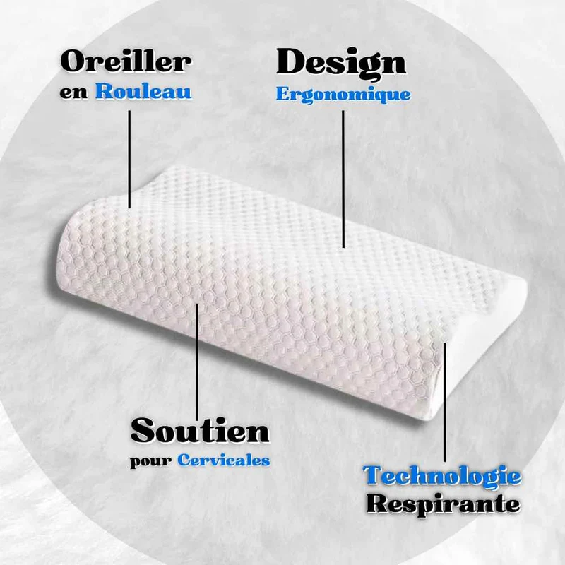 Coussin Cervical à Mémoire de forme blanc !