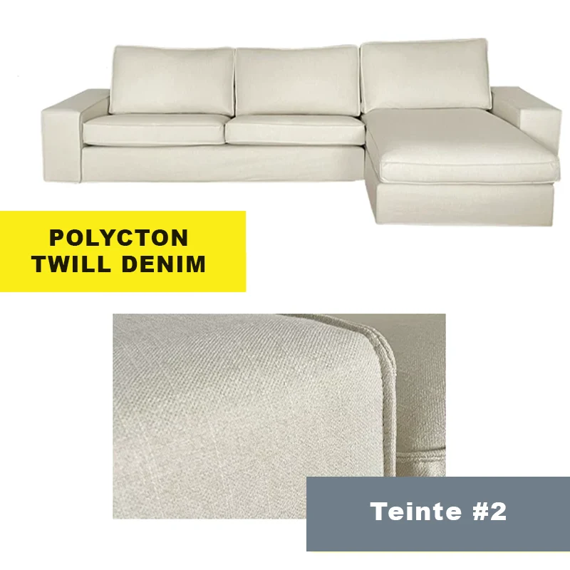 Housse pour canapé d'angle avec méridienne IKEA KIVIK personnalisable