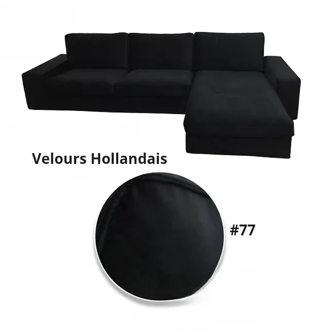 Housse pour canapé d'angle avec méridienne IKEA KIVIK personnalisable