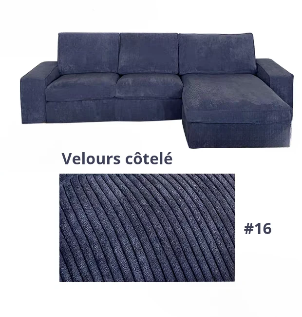 Housse pour canapé d'angle avec méridienne IKEA KIVIK personnalisable
