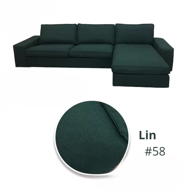 Housse pour canapé d'angle avec méridienne IKEA KIVIK personnalisable