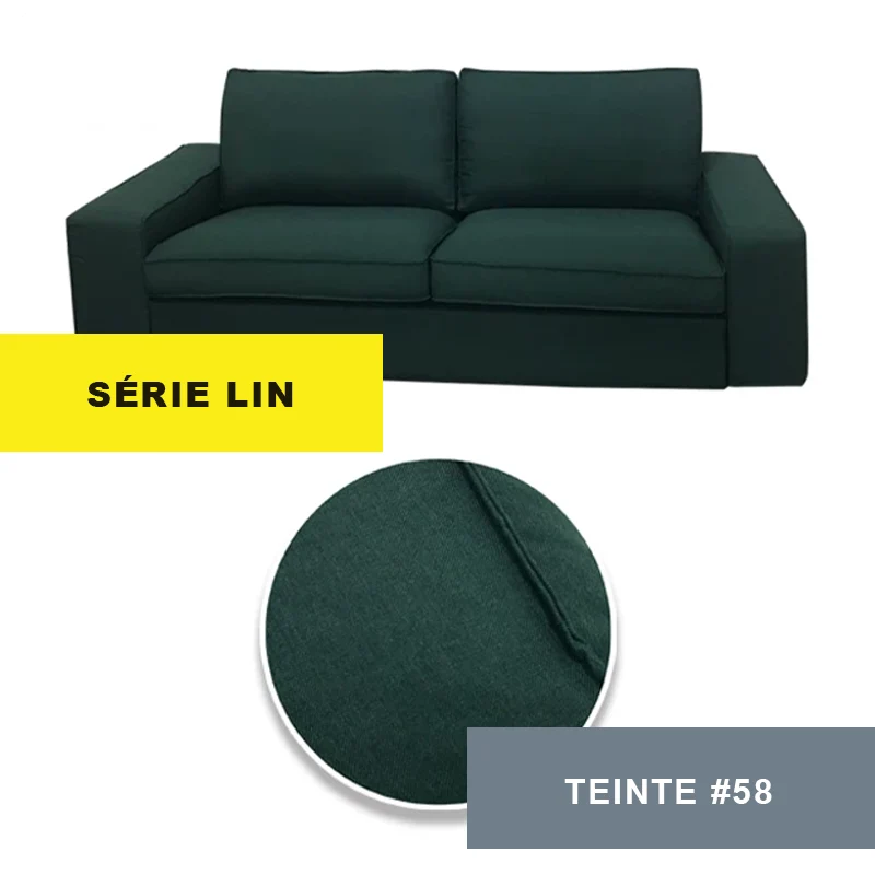 Housse pour canapé IKEA KIVIK 3 places personnalisable - Largeur 228cm