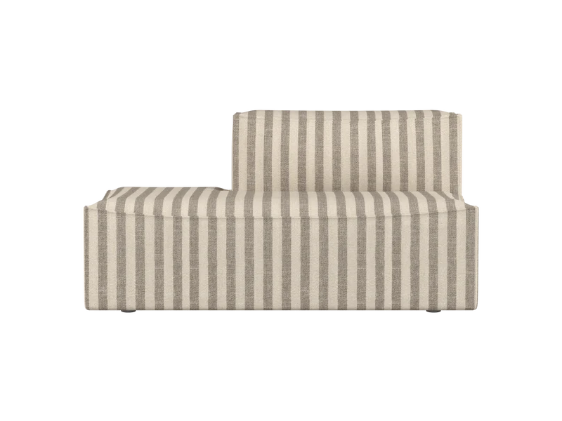 Catena Sofa Open End Left S300 - Louisiana - Sand/Off-White