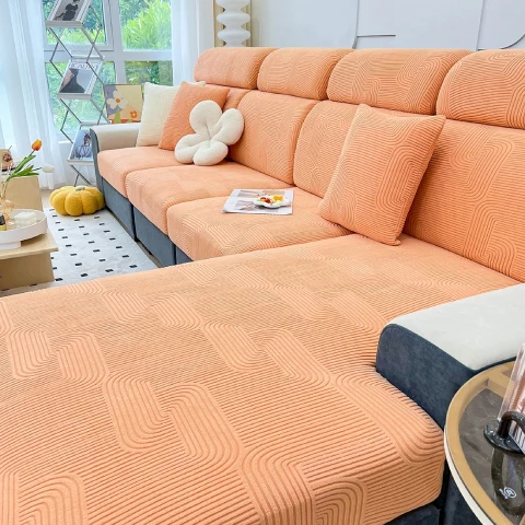 Housse coussin d'assise pour canapé - Orange