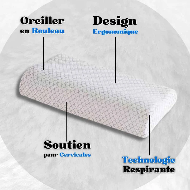 Coussin Cervical pour dormir Ergonomique blanc !