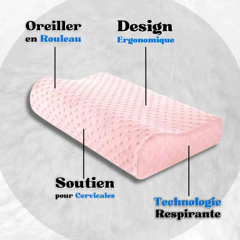 Coussin Cervical pour Dormir rose !
