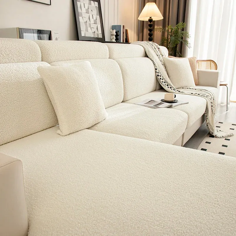 Housse de Coussin de Canapé Épaisse et Extensible Protection Plush