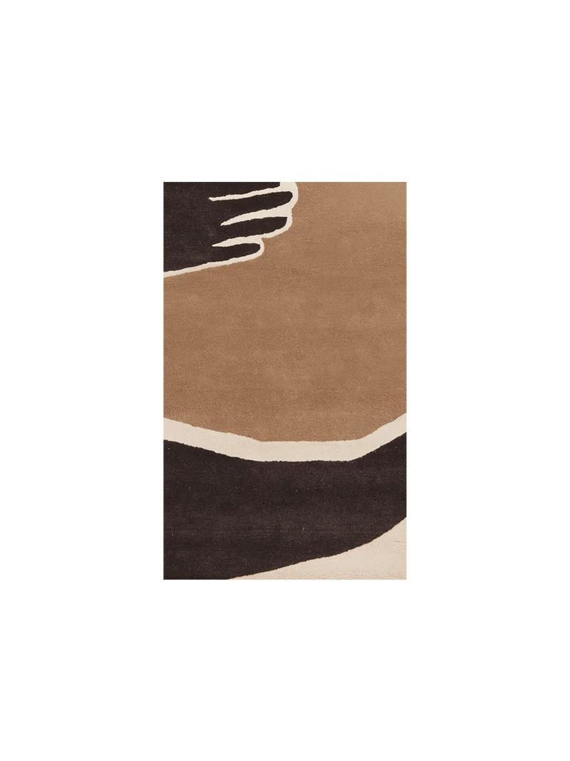 Rug Sample - Pose Tufted - Dark Coffee/Off-white