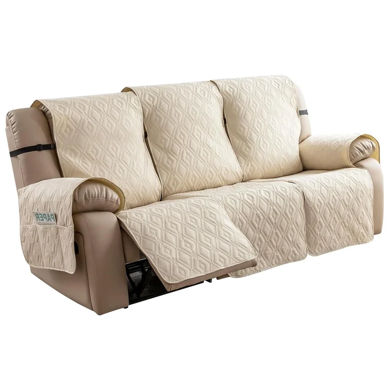 Housse de protection imperméable et anti griffe pour canapé relax 3 places