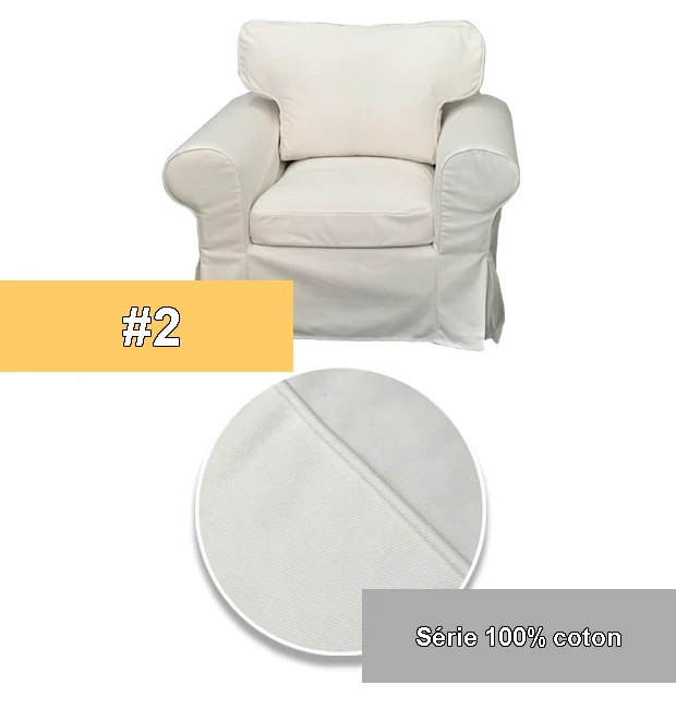 Housse pour fauteuil IKEA EKTORP haut de gamme entièrement personnalisable