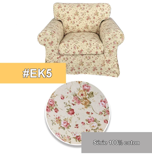 Housse pour fauteuil IKEA EKTORP haut de gamme entièrement personnalisable