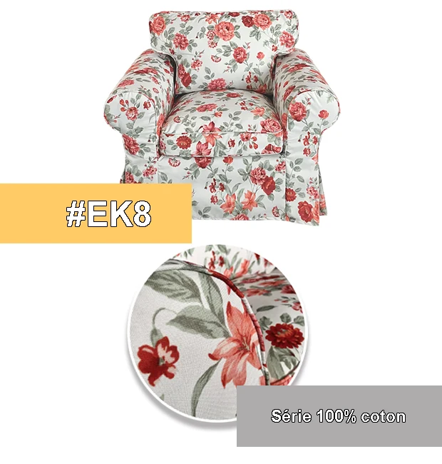 Housse pour fauteuil IKEA EKTORP haut de gamme entièrement personnalisable