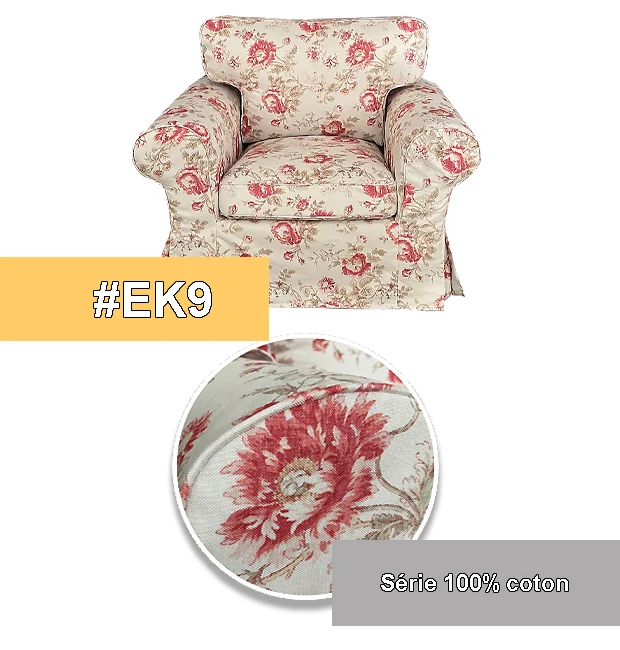 Housse pour fauteuil IKEA EKTORP haut de gamme entièrement personnalisable