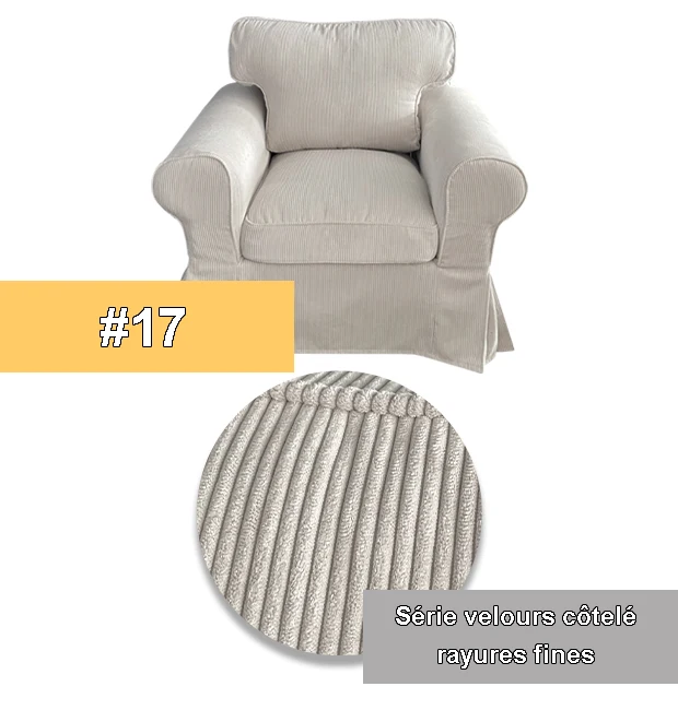 Housse pour fauteuil IKEA EKTORP haut de gamme entièrement personnalisable