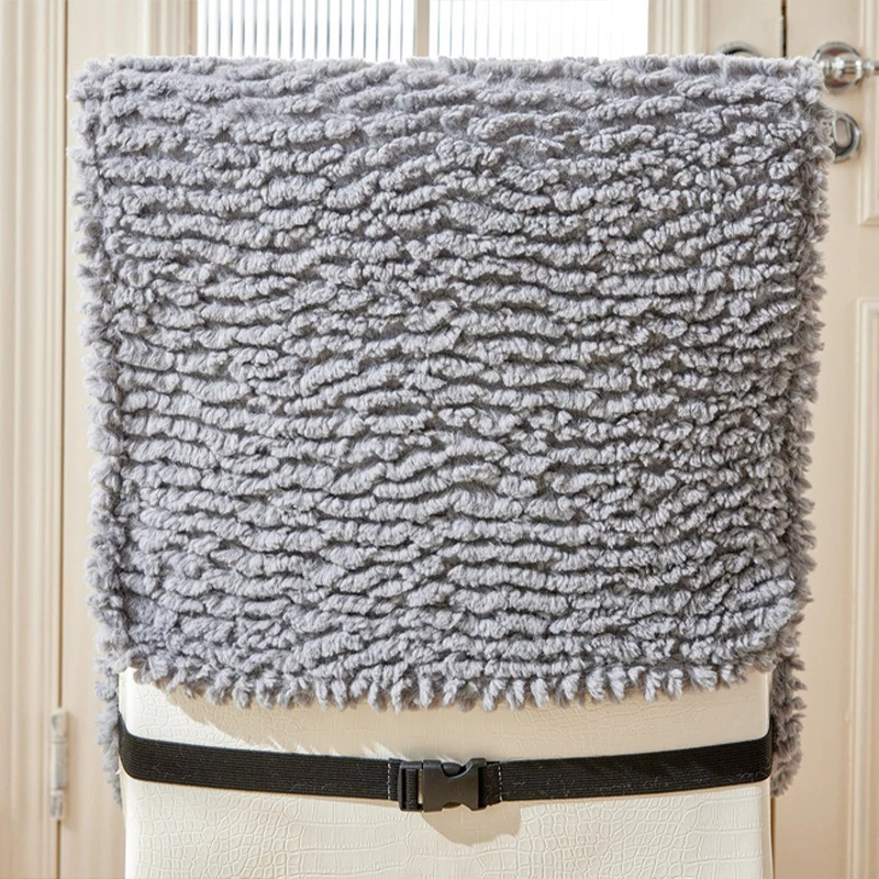 Housse de chaise luxe moelleuse et antidérapante pure laine douce