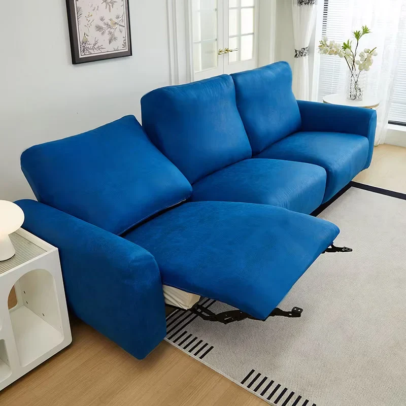Housse de Fauteuil Relax En Similicuir Bleu
