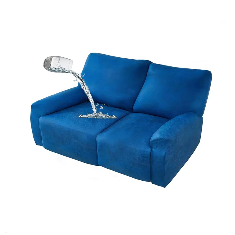 Housse de Fauteuil Relax En Similicuir Bleu