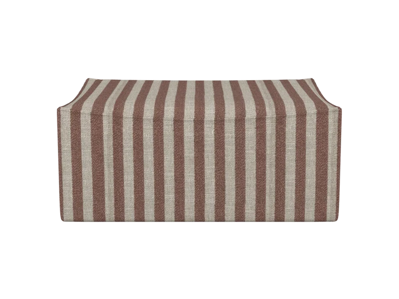 Catena Pouf Rectangular S501 - Louisiana - Sand/Chocolate
