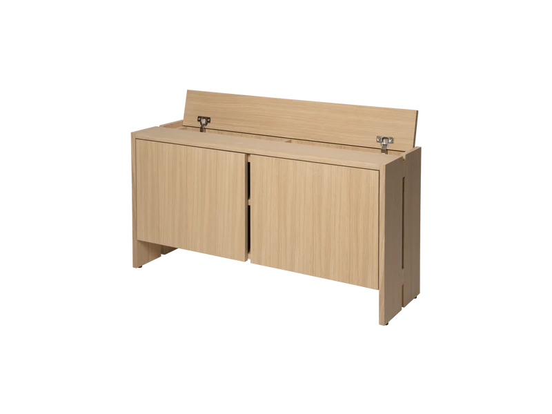 Parcel Hallway Cabinet - Low - Natural Oak