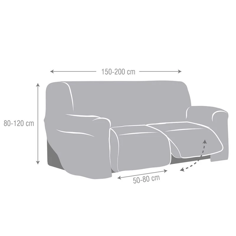 Housse Super Extensible de Canapé de Relaxation 3 places 2 Feet Roque