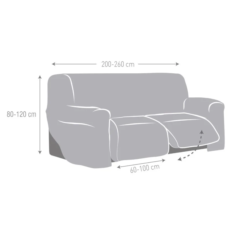 Housse Super Extensible de Canapé de Relaxation 3 places 2 Feet Roque