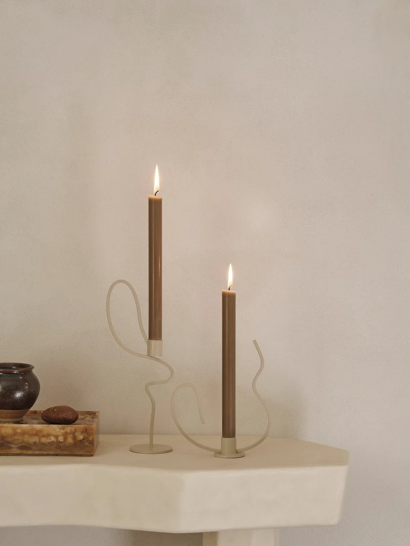 Valse Candle Holder - Tall - Cashmere