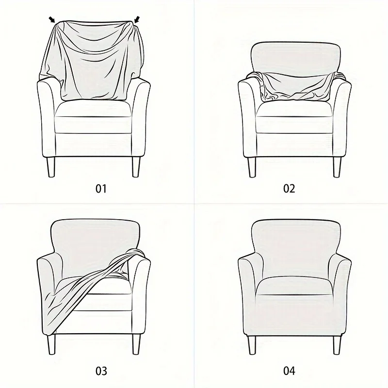 Housses de Fauteuil avec Accoudoirs en Microfibre